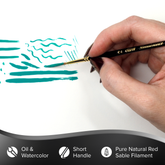 Renaissance® Script Liner Paintbrush | Short Handle | 7107S